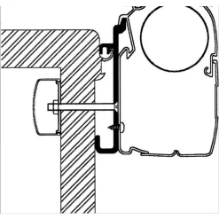 Thule Adapter Rapido Serie 7, 8, 9, Länge 5 M -Günstiges Camping 11389 1 thule adapter rapido anbauvariante 2 markise