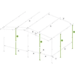 Brand Orkanstütze Vorzelt, Stahl 28x1 Mm, 165-260 Cm