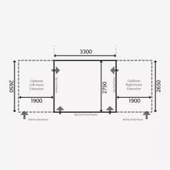 Aufblasbares Vorzelt Dometic Club Air All-Season 330 S -Günstiges Camping dometic club air all season 330s grundflaeche masse luftvorzelt 1000 7 21794