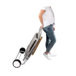 Strandliege Frankana Freiko Beach Trolley -Günstiges Camping frankana freiko beach trolley taupe sonnenliege strandliege transportwagen beachliege strandbett 1000 3 5689