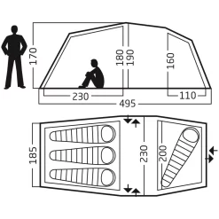 Neue Produkte -Günstiges Camping nordisk reisa 4 pu groesse massangaben familienzelt 1000 1 22606