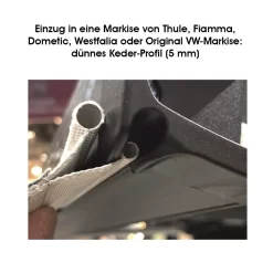 Buszelt-Kederadapter Outwell Befestigung-Adapter-Set Mit Doppelkeder 7-7+5 Mm -Günstiges Camping outwell einzug in eine markise von thule fiamma dometic westfalia oder original vw markise duennes keder profil 5 mm 1000 6 20116