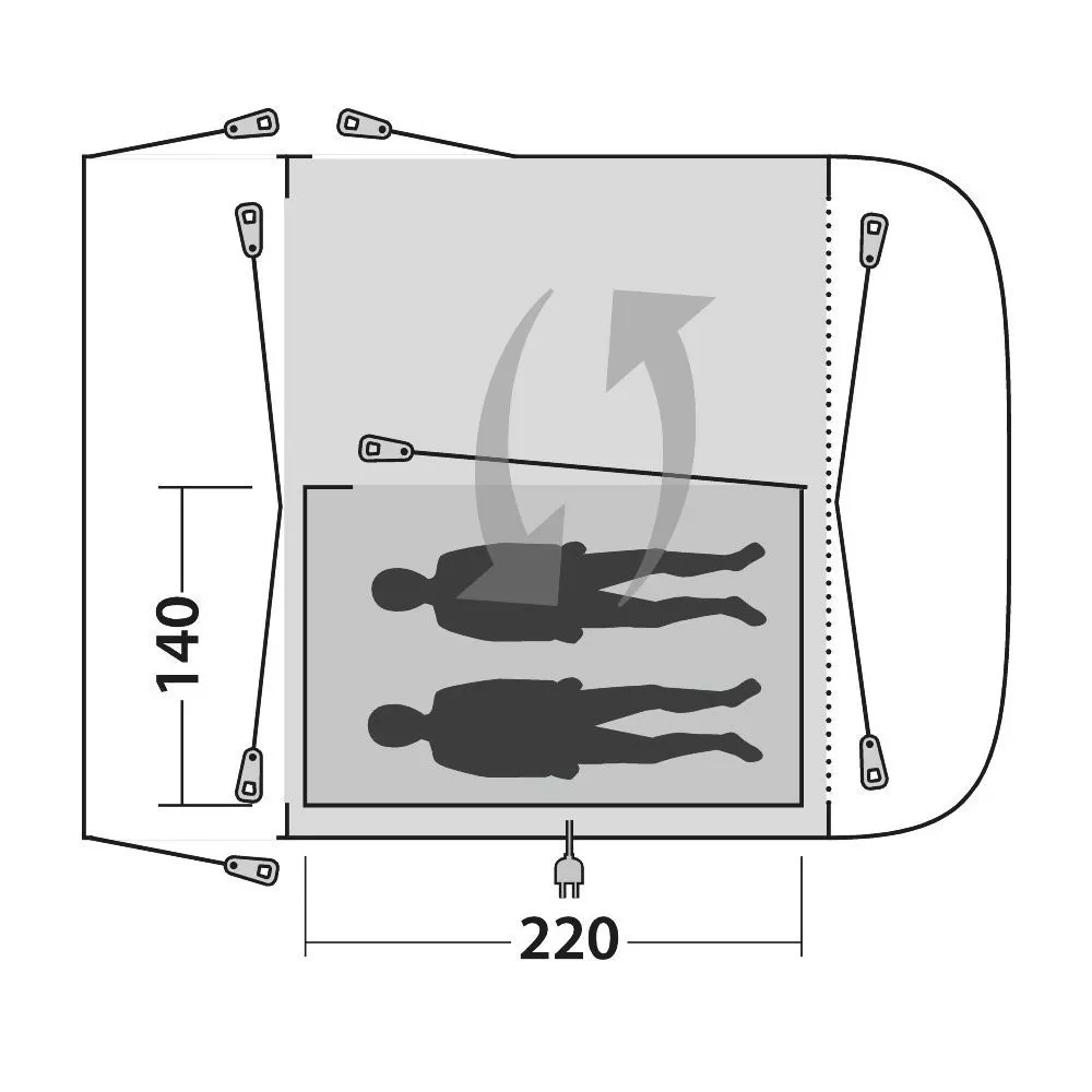Vorzelt-Schlafkabine Outwell Innerzelt Newburg 240 / Waystone 240 2 Vorzelt-Schlafkabine Outwell Innerzelt Newburg 240 / Waystone 240 – Bild 2