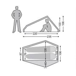 Trekkingzelt Nordisk Telemark 2 LW, Forest Green -Günstiges Camping trekkingzelt nordisk telemark 2 lw forest green groesse 2 7808